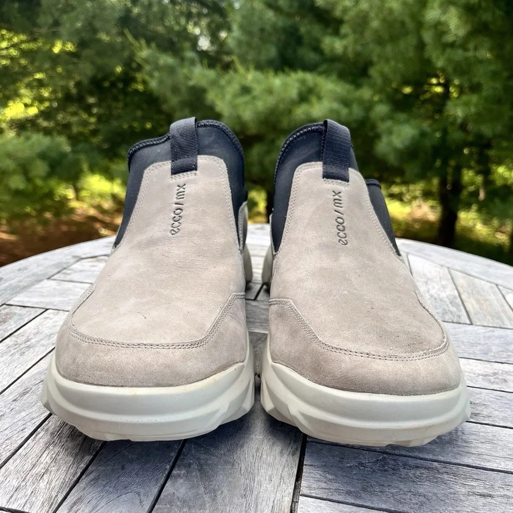 Ecco MX Slip On Sneaker Mens Sz 46 | 12-12.5 Gray Beige Hike Trail Athletic Shoe